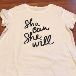 A New Day “She can she will” tee